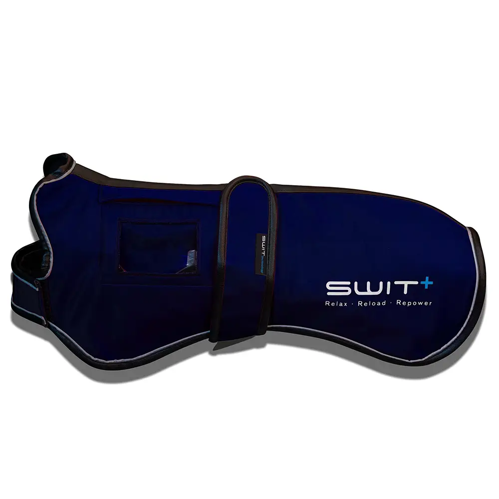 SWIT® Hundejacke mit integriertem Neurobalance-System – in verschiedenen Farben erhältlich mit 5 Modi zur Förderung von Entspannung, Konzentration und Regeneration.