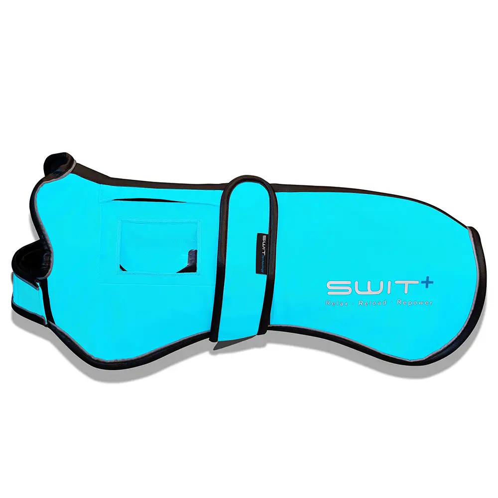 SWIT® Hundejacke mit integriertem Neurobalance-System – in verschiedenen Farben erhältlich mit 5 Modi zur Förderung von Entspannung, Konzentration und Regeneration.
